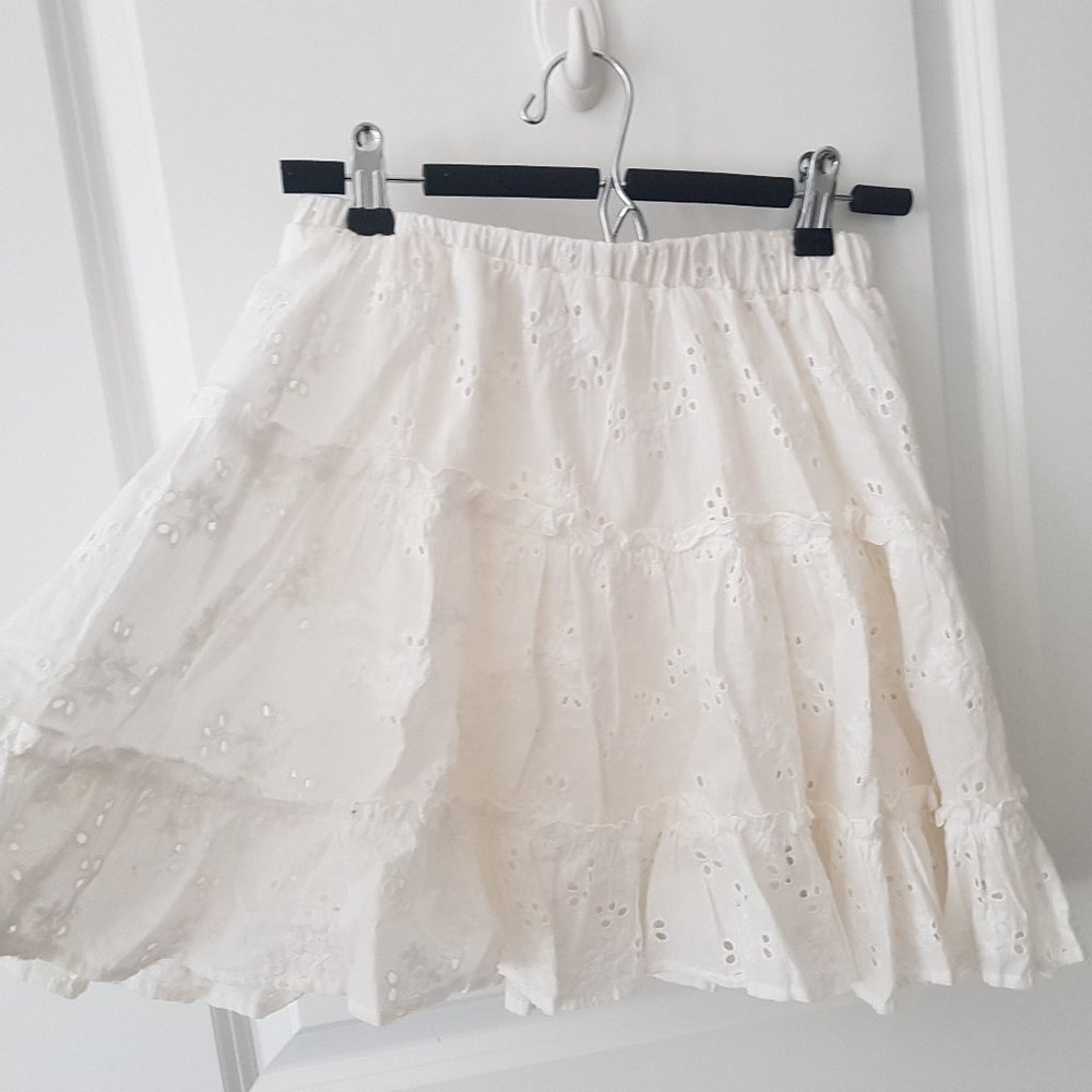 Princess Polly White eyelet feminine skirt new